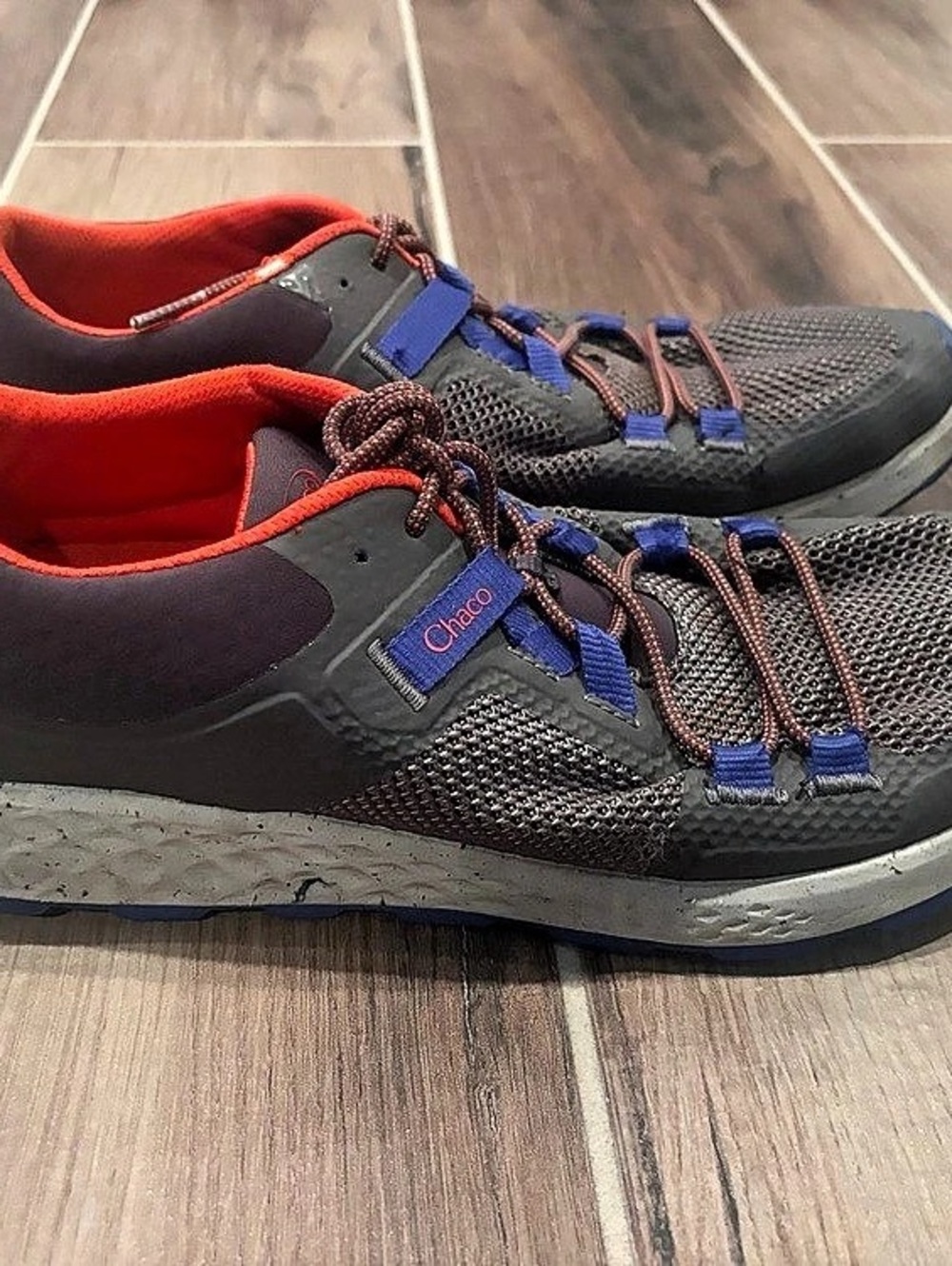 Chaco Odyssey Gray & Blue Athletic Shoes
